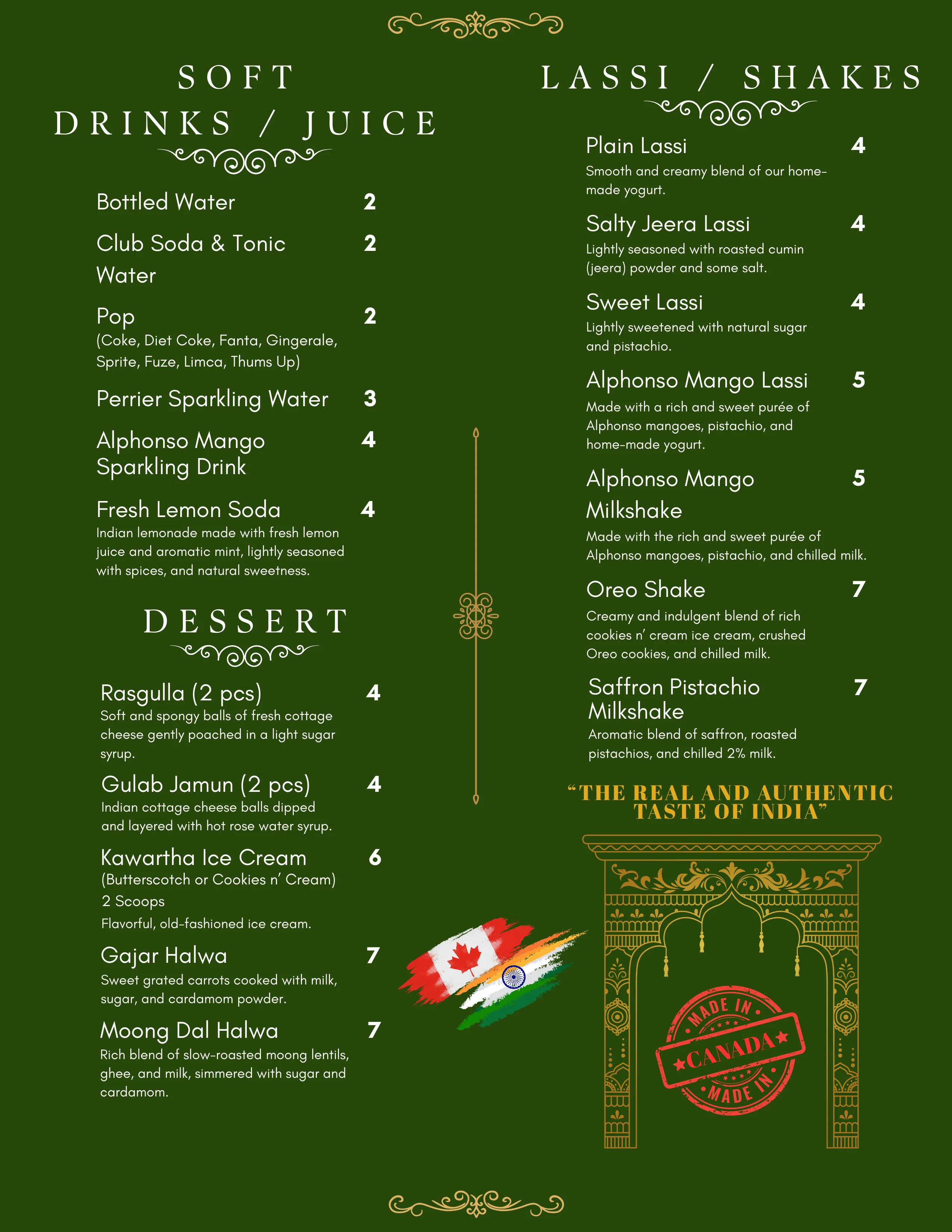 Amritsari Kulcha Hut Dine-In Menu Page 6