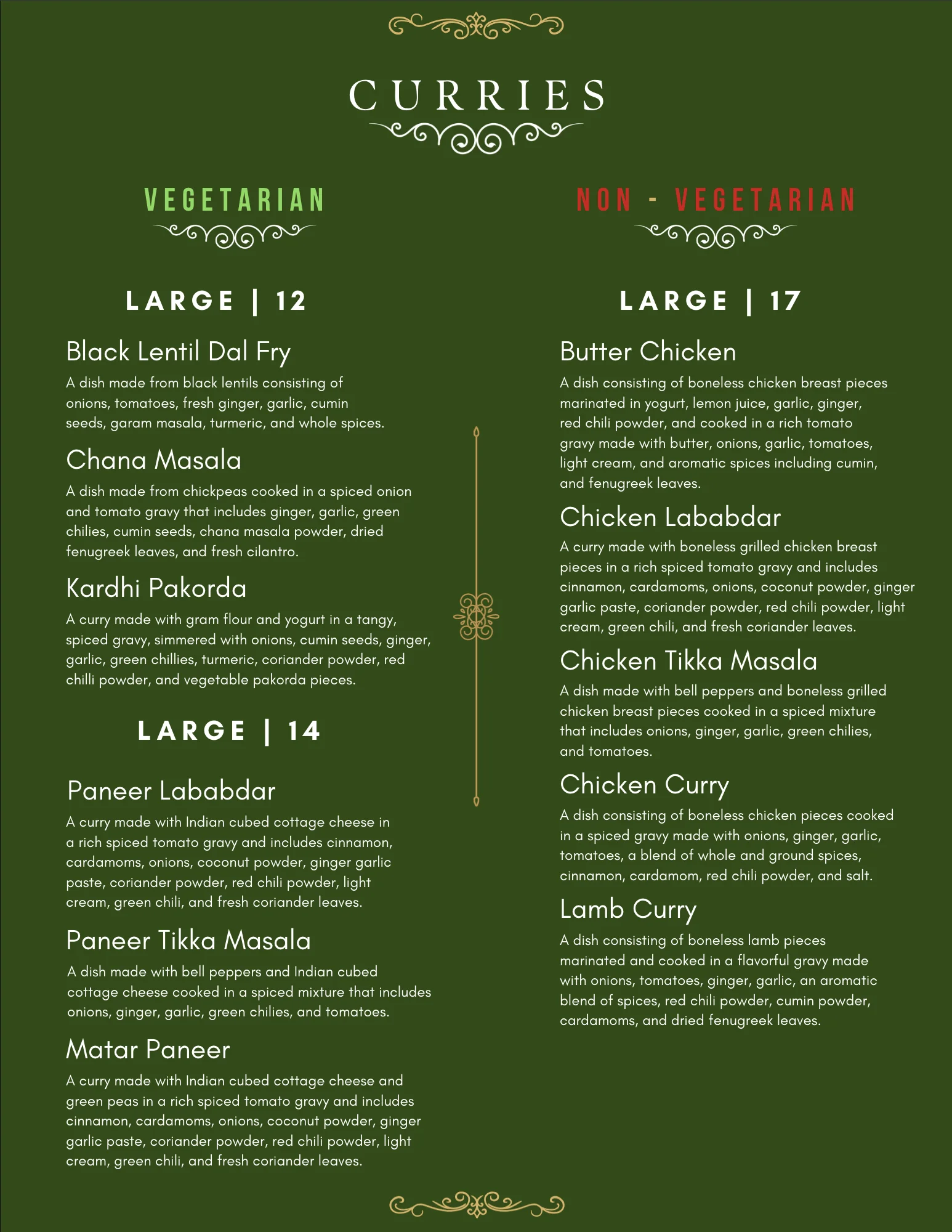 Amritsari Kulcha Hut Dine-In Menu Page 3